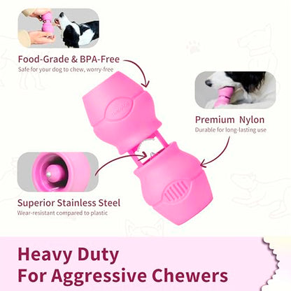 PetClan Chewise Bully Stick Holder, Improved Bully Sticks Holder, Ultimate Secure Heavy Duty, BPA-Free Safety Device to Prevent Choking, Fits Various Bully Sticks and Dog Sizes - color: Pink, size: Standard