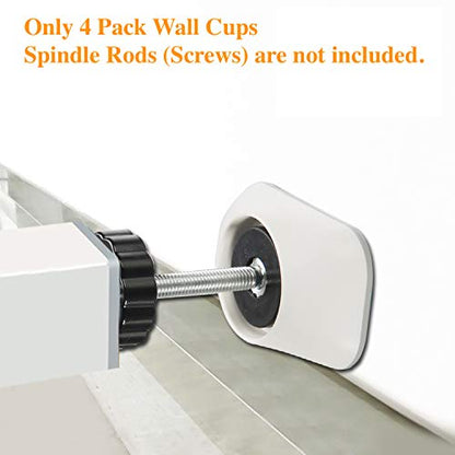 Vmaisi Baby Gate Wall Cup Protector Make Pressure Mounted Safety Gates More Stable - Wall Damage-Free - Fit for Doorway, Door Frame, Baseboard - Work on Dog & Pet Gates (White) (Pack of 2) - size: 8 Pack