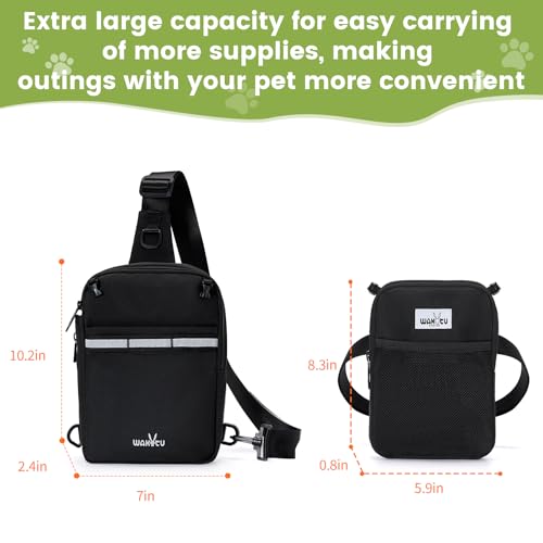 Dog Training Pouch with Removable Pocket, Dog Treat Pouch Waist Belt Clip for Hands-Free Training, Built in Water Bottle Holder, 3 Ways to Wear