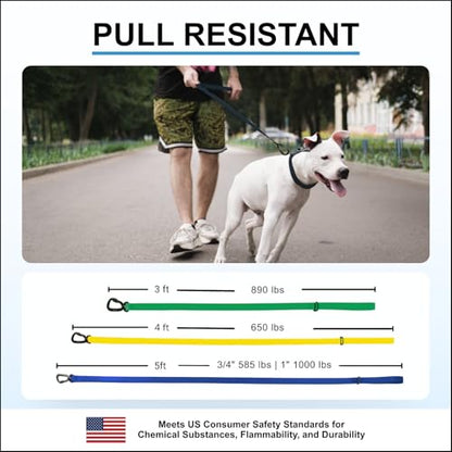 DogTraxs Essential Biothane Dog Leash, Lavender Purple, 1 in x 5 ft | Waterproof, Locking Carabiner, Dog Training, Small, Large, Medium Dogs - color: Lavender Purple, size: 1 In x 5 Feet