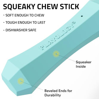 Playology Dog Toys | Squeaky Chew Stick for Large Dogs | Peanut Butter Scented Jumbo Fetch Toy | Squeaky Dog Chew Toy - size: Jumbo, style: Peanut Butter