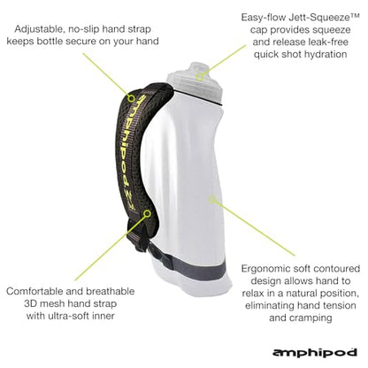 Amphipod Get Fit Kit Run Set, Includes 12oz Hydraform Handheld & Airflow MicroStretch Belt for Runners - Charcoal - OS - color: Charcoal