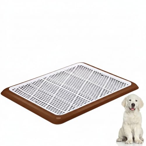 Mifoci Dog Pee Pad Holder Potty Tray Portable Dog Litter Box Toilet Training for Indoor Outdoor Small Medium Large Pet Puppy(Coffee,25.59 x 18.9 Inches,2 Pcs) - color: Coffee, size: 25.59 x 18.9 Inches