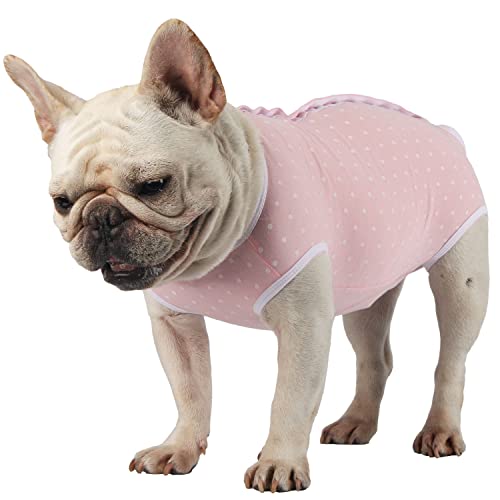 Dog Diapers Suit Period Onesie for Female Dog Sanitary Panties Male Doggy Heat Diapers Cover Fit for Small Medium Dogs Pink Dots/S - size: Small