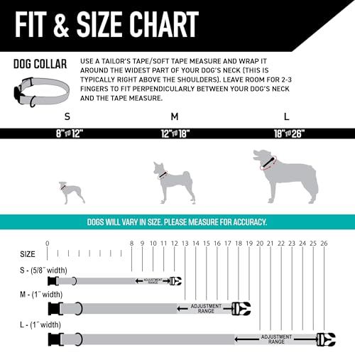 Wolfgang Heavy Duty, Adjustable Dog Collar with Quick Release Nylon Buckle for Walking & Training, BuenaOnda Print, Small - color: BuenaOnda Print, size: Small (5/8 Inch x 8-12 Inch)