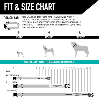 Wolfgang Heavy Duty, Adjustable Dog Collar with Quick Release Nylon Buckle for Walking & Training, BuenaOnda Print, Small - color: BuenaOnda Print, size: Small (5/8 Inch x 8-12 Inch)