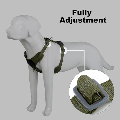 Plutus Pet No Pull Dog Harness, Release at Neck, Soft Padded, Reflective Adjustable Dog Vest Harness for Small, Medium, Large Dogs(Ranger Green, XS) - color: Ranger Green, size: XS