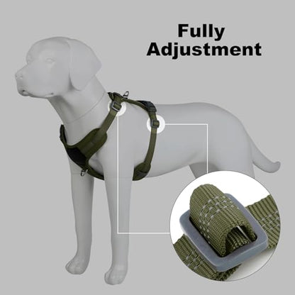Plutus Pet No Pull Dog Harness, Release at Neck, Soft Padded, Reflective Adjustable Dog Vest Harness for Small, Medium, Large Dogs(Ranger Green, XS) - color: Ranger Green, size: XS