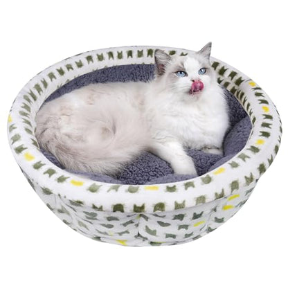 AIWIKIDE Super Soft Small Dog & Cat Bed, Anti-Anxiety Puppy Cuddler, Cozy Round Fluffy Plush Pet Bed, Machine Washable Faux Fur Donut Cuddler, Grey - color: Grey