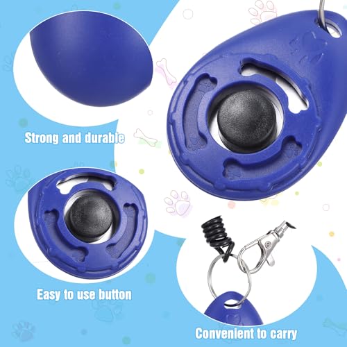 30 Pcs Dog Training Clicker with Wrist Strap, Pet Behavioral Training Clickers for Puppy Dogs Cats Birds Horses, Multicolor