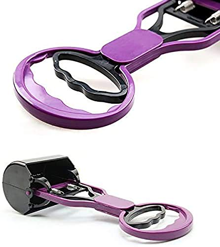 Pet Pooper Scooper for Dogs Cats Non-Breakable High Strength Material Durable Spring Easy Pick Up Grass Gravel Jaw Claw Rake for Kids Children Women Men (Pink) - color: Pink