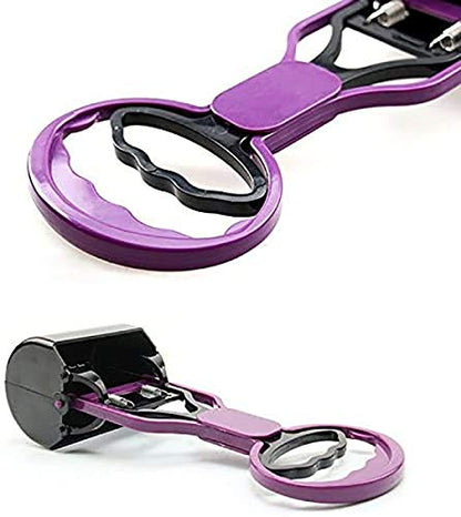 Pet Pooper Scooper for Dogs Cats Non-Breakable High Strength Material Durable Spring Easy Pick Up Grass Gravel Jaw Claw Rake for Kids Children Women Men (Pink) - color: Pink
