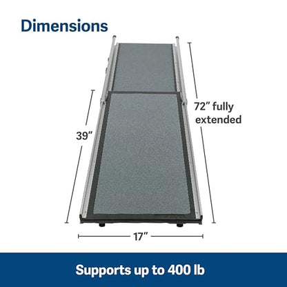 PetSafe Happy Ride Telescoping Dog Ramp, Portable Pet Ramp for Cars, Trucks & SUVs with Adjustable Sizing - size: Standard