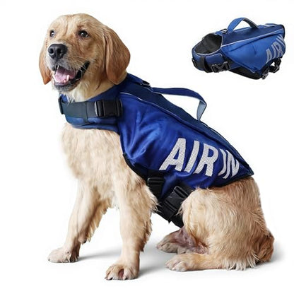Dog Life Jacket Ripstop Dogs Life Vest for Swimming Boating Dog Safety Vest Adjustable Preserver with High Buoyancy and Durable Rescue Handle for Small,Medium,Large Dogs (Small) - size: Small
