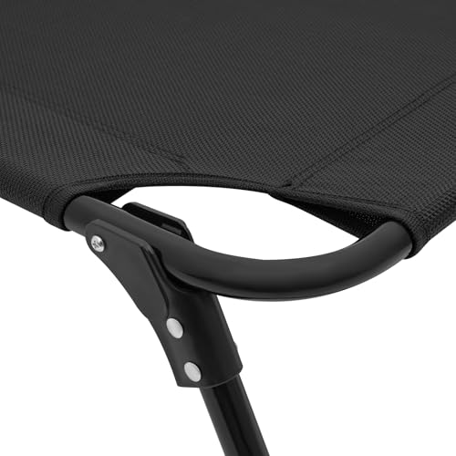 Folding Dog Cot, Outdoor Elevated Dog Bed with Breathable Mesh, 47.24 * 31.5 * 8.66in and 99.2lbs Capacity, for Home, Travel, Camping