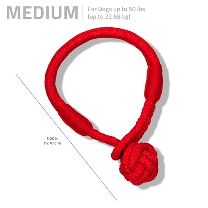 Playology Dog Toys | Tough Tug Knot for Puppies and Young Dogs | Beef Scented Medium Chew Toy Tug Rope | Tug of War Puppy Essentials - size: Medium, style: Beef
