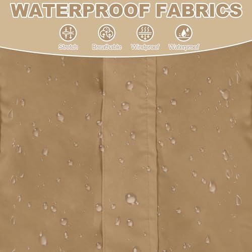 Dog Raincoat, Waterproof Dog Rain Jacket with Removable Hood，Adjustable 4 Legs Pet Poncho with Leash Hole，Reflective Stripe Hooded Snowproof Windproof Clothes for Small to 3X-Large Dogs, XL - color: KhakiGreen, size: XL