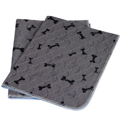 Washable Dog Pee Pads with Free Grooming Gloves,Non Slip Dog Mats with Great Urine Absorption,Reusable Puppy Pee Pads for Whelping,Potty,Training,Playpen - size: 24x24 Inch (Pack of 2)