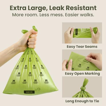 Pogi's Dog Poop Bag Dispenser with Metal Carabiner Clip - Includes 15 Pogi's Poop Bags for Dogs - color: Scented, size: 1 Count (Pack of 15)