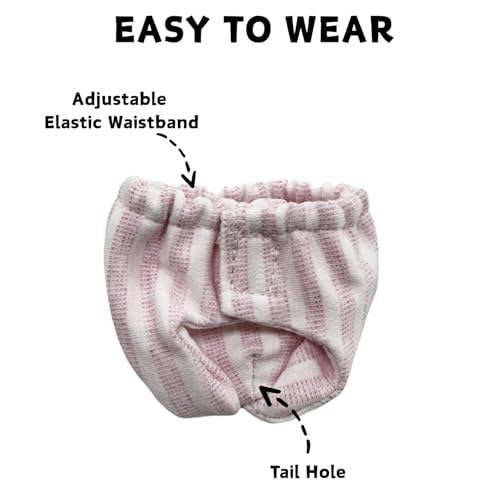 Washable Squirrel Diapers - Extra Small Reusable Pet Cloth Diapers Highly Absorbent Leak-Proof Urine Wet Pants with Adjustable Waistline for Indoor Squirrel (Pink, M (3.9" - 6.3"), Count, 1) - color: Pink