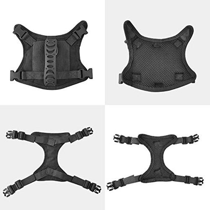 Tactical Service Dog Vest Harness, Outdoor Training Military K9 Patrol Dog Vest Adjustable Tactical Puppy Harnesses with Handle (XS, Black) - color: Black, size: X-Small (Pack of 1)