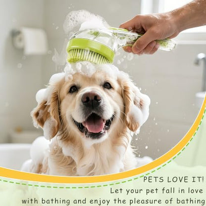 3 Pack Dog Bath Brush, Grooming Scrubber Shampoo Brush, Bubble Maker Paw Washer, Massage Brush for Short & Long Hair/Dog Owners