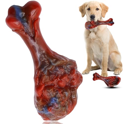 Magicorange Dog Chew Toys for Aggressive Chewers, Indestructible Dog Toy for Medium/Large Breed, Tough Nylon Teething Bone Toy to Keep Them Busy,Bacon and Real Beef Flavor (Beef Flavor, 1 Pack) - color: Beef Flavor