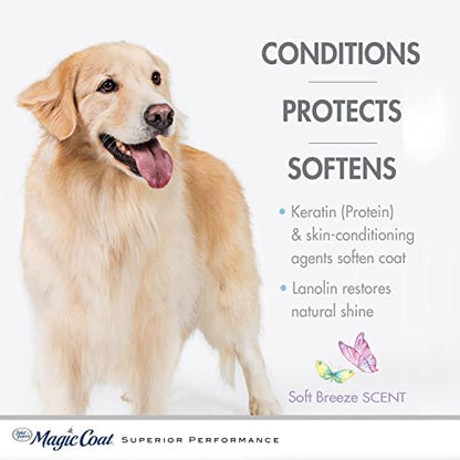 Four Paws Magic Coat Gentle Tearless Shampoo for Dogs with Moisturizing Lanolin for Itchy Dry Skin, Dog Grooming, Soft Breeze Scent, 16 Ounce - size: 16 Ounces (1 Count), style: Tearless Dog Shampoo