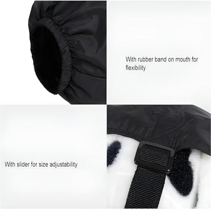 DELIFUR Dog Muzzle Pet Eye Cover Dog Blindfold Thunder Cap for Dogs Eye Mask Nylon Shading for Grooming Anti Car Sickness Adjustable (Regular, S) - size: Small