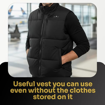 Smart Travel Vest for Men & Women with 12 Hidden Pockets | Avoid Carry-on Fees | Holds 4 Days of Clothes - size: X-Large