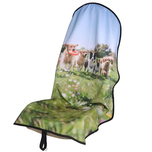 Car Seat Cover Protector Front Seats,for Gym Workout,Running,Swimming,Beach and Hiking,Waterproof Sweat Towel Bucket Seat Covers for Cars SUV Trucks (Dog Print, 1Pcs) - color: Dog Print, size: 1Pcs Front Seat Towel