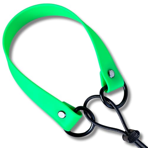 Waterproof E-Collar Replacement Strap Dog Collar for Invisible Fence/ecollar - Easy On Bungee (1" Wide, Bright Green) - color: Bright Green, size: 1" Wide