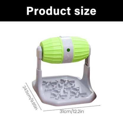 Rolling Treat Dispenser Dog Toy with Adjustable Food Opening Nonslip Base Interactive Feeding Game for Canine Enrichment Cognitive Training Dog Toy - color: Green