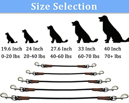 MayPaw Training Tie Down- Short Dog Tether Indoor- Strong Rope Dog Car Leash Seat Belt- 5 Sizes Vehicle Safety Restraint Lead for Small Medium Large Dogs (19.6 Inch) - size: 19.6 Inch/50 CM