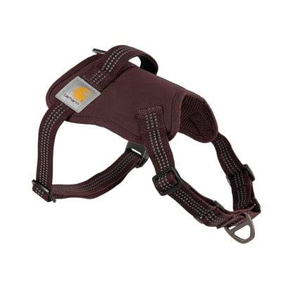 Carhartt Nylon Duck No Pull Dog Harness, Fully Adjustable Dog Harness with Quick Control Handle and Reflective Accents, Deep Wine, Medium - color: Deep Wine, size: Medium