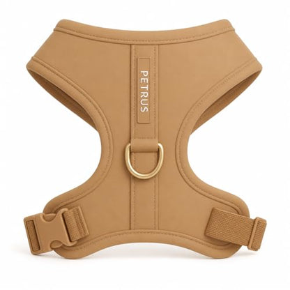 Premium No-Pull Dog Harness Soft Neoprene & Breathable Mesh Vest with Front & Back Clip D-Rings Adjustable Lightweight Walking Harness for Puppies, Small & Medium Dogs (Beige, L) - color: Beige, size: L: Neck=16.5-22''/Chest=22.4-32.7''