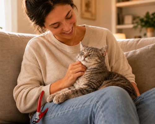 Resco Original Cat Nail Clippers – USA-Made Professional Feline Claw Trimmer, Heavy Duty Steel – Red - style: Original