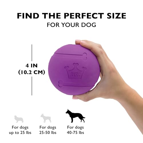 Chew King Fetch Balls Extremely Durable Natural Rubber Toy 4 inch, 2 Pack (CM-10031-CS01) - color: 2-Pack (4" Balls)