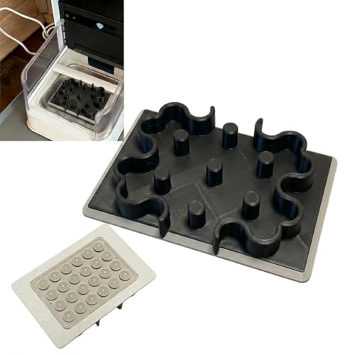 Slow Feeder Bowl Insert Compatible with PETLIBRO RFID Smart Feeder, Silicone Pet Food Pad with Suction Cups, 7-Pillar Anti-Choking Design for Cats and Small Dogs (Black) - color: Black