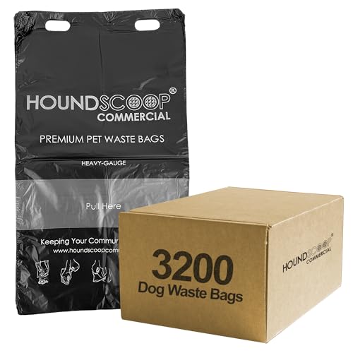 Case of 3200 Pull-Strap Header Pet Waste Bags, 32 Header Packs of 100 Bags, Commercial Dog Waste Station Bags HOA, Residential, XL and Strong, Easy Single Pull for Poop Station Dispensers - size: 3200 Count (Pack of 1)
