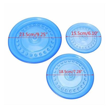 Pet Flying Disc Saucer Toy for Small Medium Large Dog Agile Training Soft Chew Disk(Blue,15.5CM) - color: Blue, size: 15.5CM