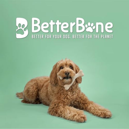 BetterBone - Medium Density - Ideal for Moderate to Strong Chewers - All-Natural, Nylon-Free Dog Chew Toys - Non-Toxic, Promotes Dental Health, Splinter-Resistant, Sustainably Made - size: Large
