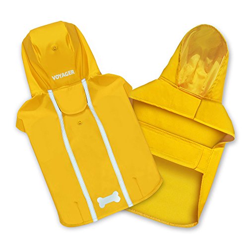 Best Pet Supplies - Voyager Waterproof Dogs Rain Poncho, Yellow, Medium, "chest: 19"" ~ 25""" (253-YW-M) - color: Raincoat (Bright Yellow), size: Chest:19 in~25 in