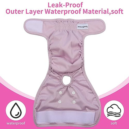 Washable Female Dog Diapers for Small Dogs,Pack of 4 Reusable Puppy Diapers Super Absorbent Dogs Pants in Period,Heat Cycle,Incontinence,Excitable Urination,Small - size: Small