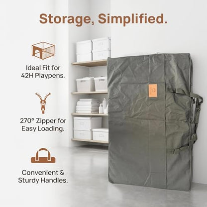 PJYuCien Storage Bag for 42"x24" Metal Foldable Dog Playpen | 600D Oxford Fabric, 270° Large Zipper, Travel Carry Case for Camping, Park & Home, Waterproof Moisture-Proof - size: 42"x24"