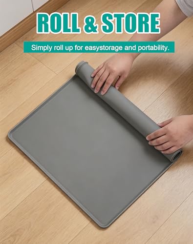 Dog Pee Pad Holder with 4 Holder Clamps, Fits Up to 24" x 24" Training Pads, Silicone Non-Slip Dog Potty Tray, High Edge Puppy Pad Holder Tray for Easy Cleaning, for Puppy Potty Training. Gray - color: Gray