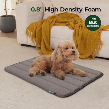 BALANCE Dog Crate Pad, Dog Foam Crate Mat Kennel Pad, Washable Water-Resistant Pet Bed Flat Dogs Cage Mat for Medium Dogs - color: Brown, size: 30.0"L x 19.0"W x 0.8"Th