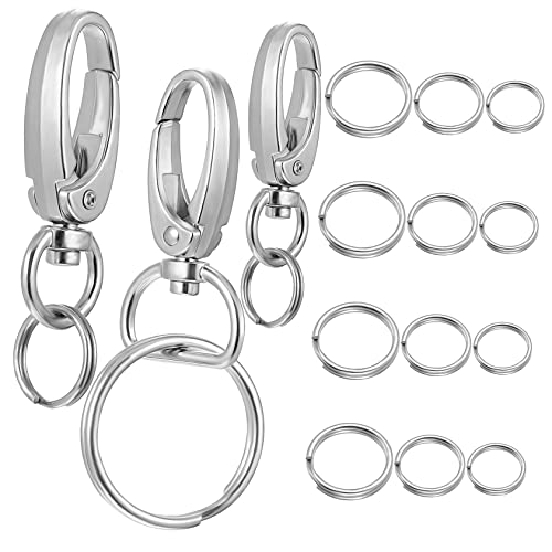 HANABASS Durable Pet Tag Clips with Matching Rings for Dog Collars and Cat Necklaces Lightweight Easy to Install Suitable for Pets