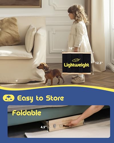 Dog Ramp for Couch - Joint & Spine Support with Gentle Incline for Small Dogs, Adjustable, Anti-Slip & Foldable, Up to 35 lbs - size: Small