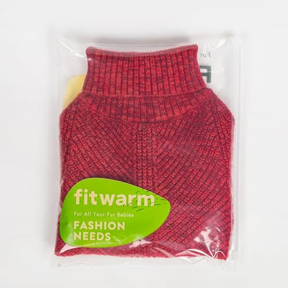 Fitwarm Knitted Turtleneck Dog Sweater, Thermal Dog Winter Clothes for Small Dogs Boy Girl, Holiday Pet Outfit, Heather Dark Red, XS - color: Burgundy Red, size: X-Small